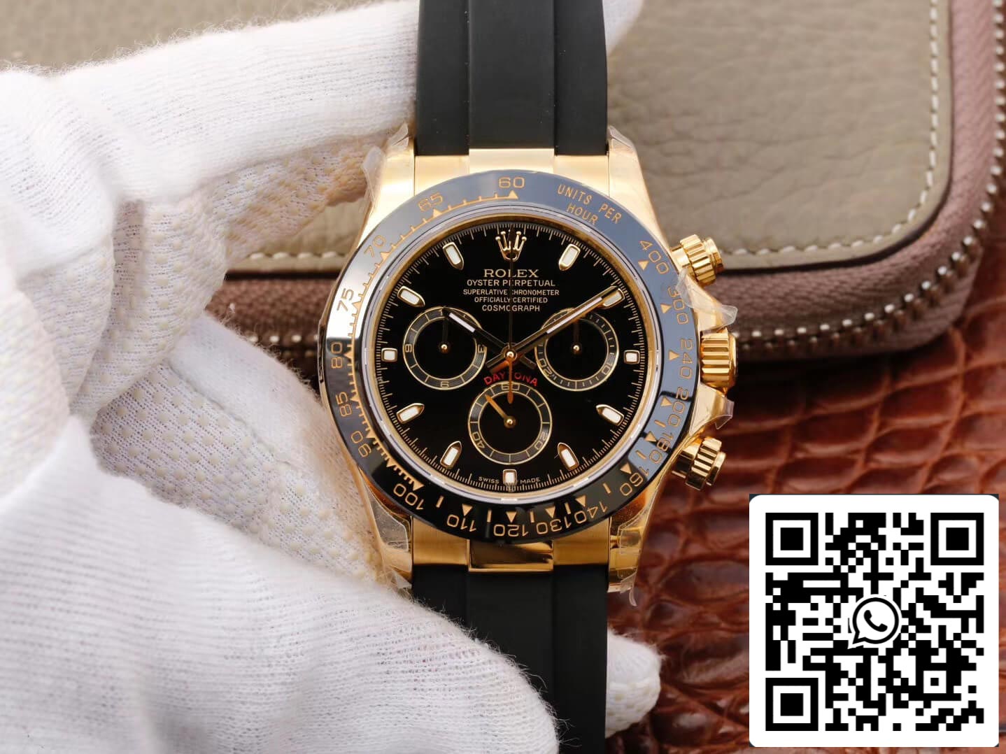 Rolex Daytona Cosmograph M116518ln-0043 1:1 Best Edition JH Factory schwarzes Zifferblatt