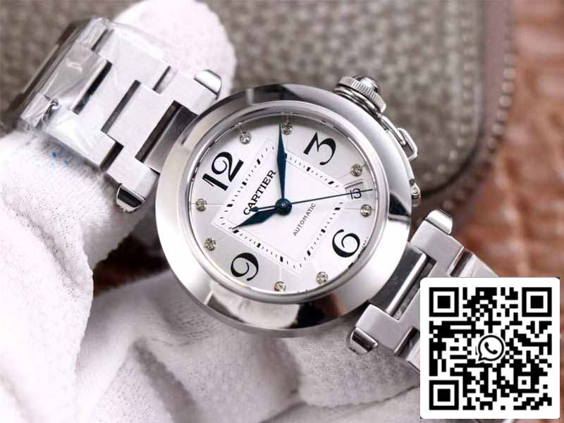 Cartier Pasha W31073M7 1:1 Best Edition V9 Fabrik Silbernes Zifferblatt Schweizer Kal.049