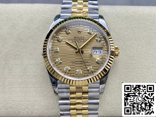 Rolex Datejust M126233-0045 36MM 1:1 Melhor Edição VS Factory Diamond Dial