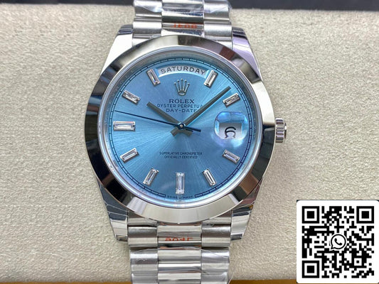 Rolex Day Date 228206 1:1 Meilleure édition EW Factory Cadran bleu glace