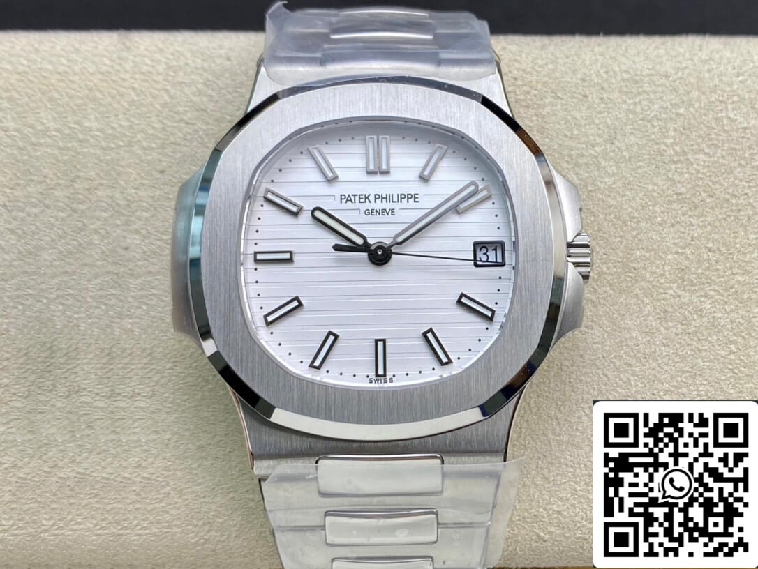 Patek Philippe Nautilus 5711/1A-011 1:1 Mejor Edición 3K Esfera Blanca de Fábrica