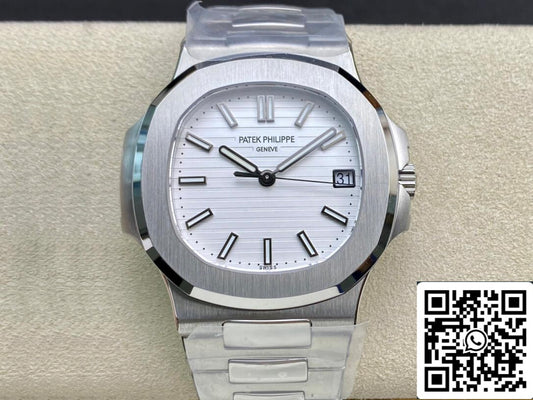 Patek Philippe Nautilus 5711/1A-011 1:1 Meilleure édition 3K Cadran blanc d'usine