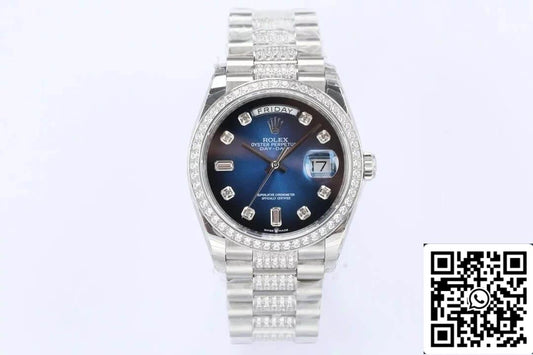 Rolex Day Date M128349RBR-0016 1:1 Meilleure édition EW Factory Cadran bleu