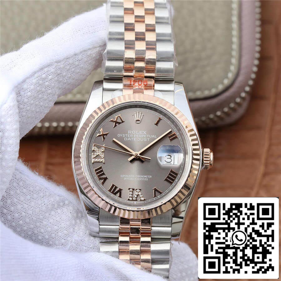 Rolex Datejust M126231-0023 36MM 1:1 Meilleure édition GM Factory Cadran gris