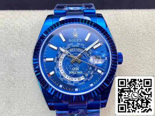 Rolex Sky Dweller 40MM WWF Factory DIW Cadran bleu Meilleure édition 1:1 WWF Factory