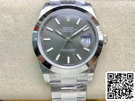 Rolex Datejust M126300-0007 41MM 1:1 Melhor Edição VS Mostrador Cinza de Fábrica