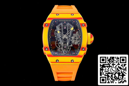 Richard Mille RM27-03 Rafael Nadal Tourbillon 1:1 Best Edition RM Factory pulseira de borracha amarela