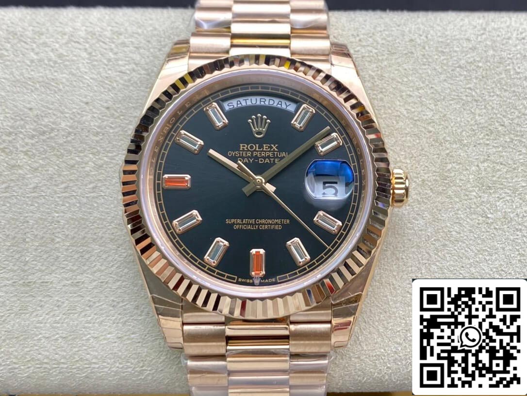 Rolex Day Date 40MM 1:1 Melhor Edição EW Factory Ouro Rosa