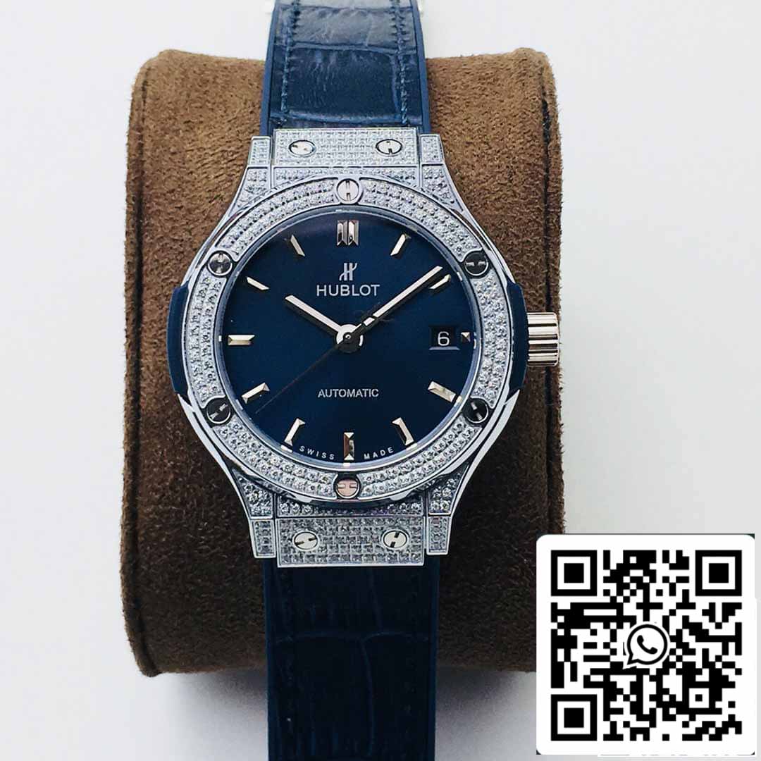 Hublot Classic Fusion 38MM 1:1 Best Edition HB Factory Diamant blaues Zifferblatt