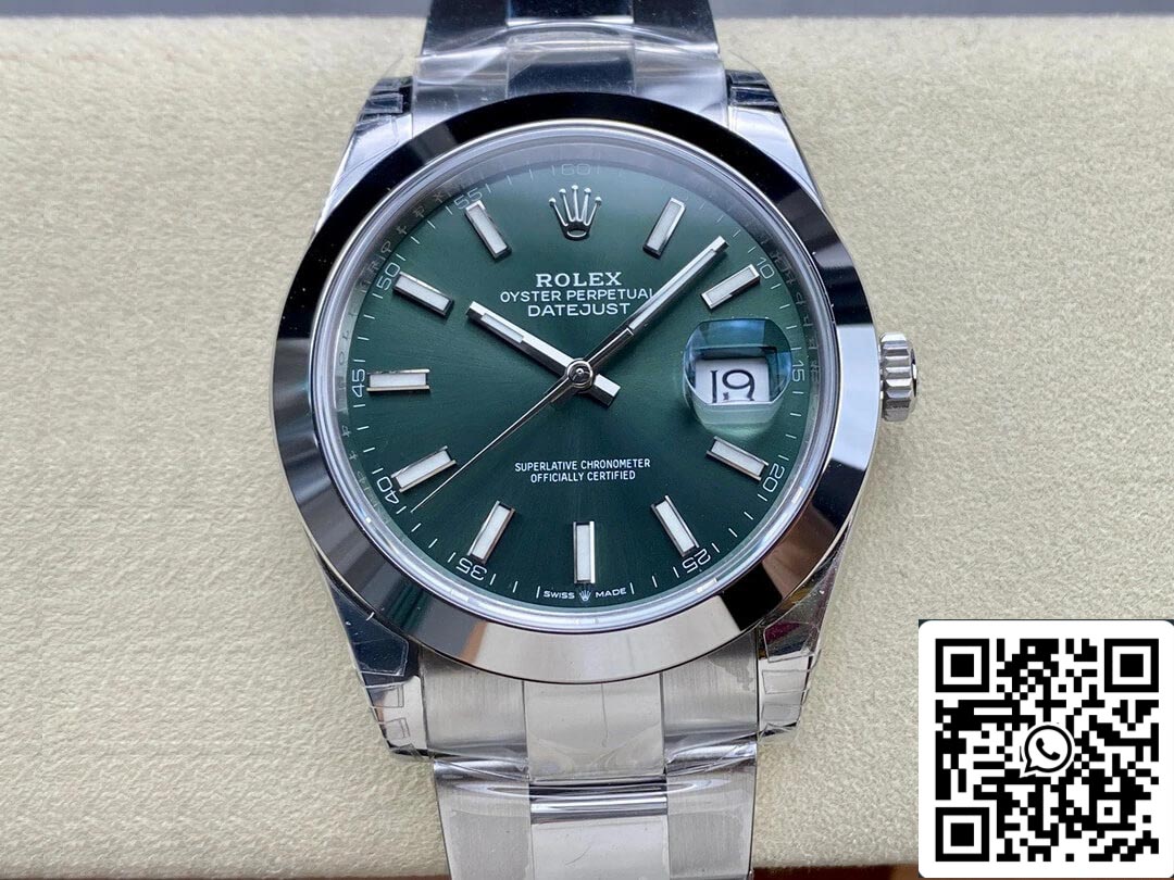 Rolex Datejust M126300-0019 41MM 1:1 Melhor Edição VS Factory Mostrador Verde