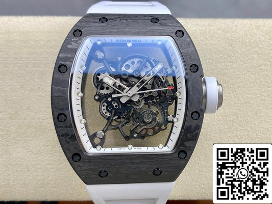 Richard Mille RM-055 1:1 Meilleure édition BBR Factory Bracelet blanc