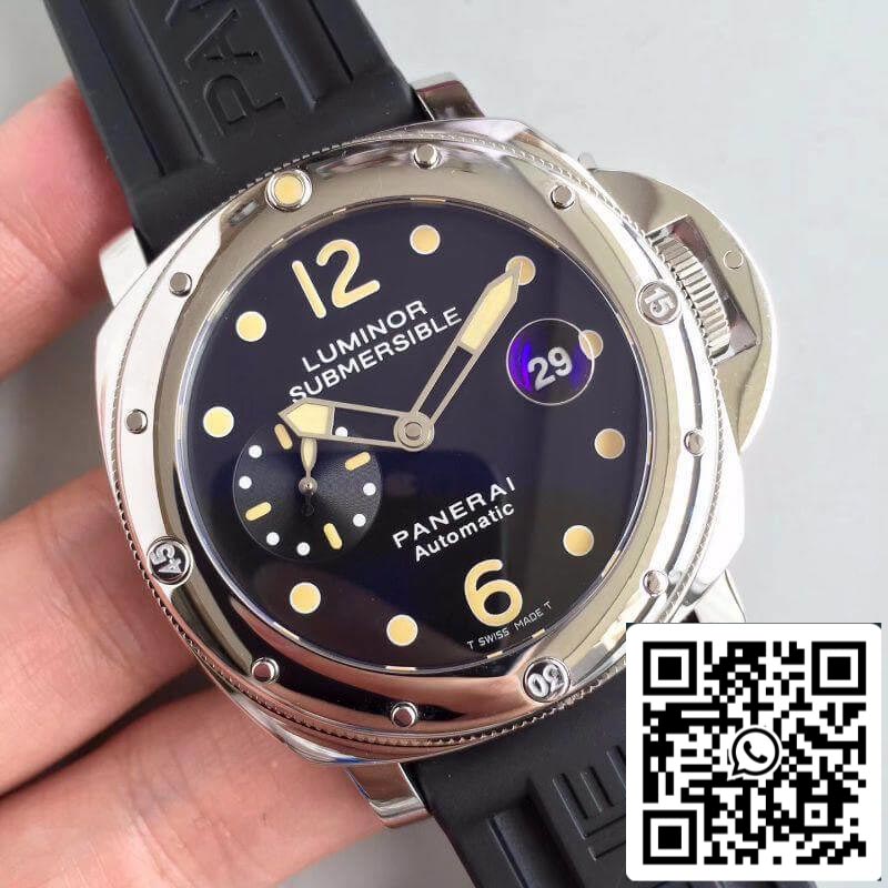 Panerai Luminor Submersible PAM024 Mechanical Watches 1:1 Best Edition Swiss ETA7750 Superlumed Black Dial