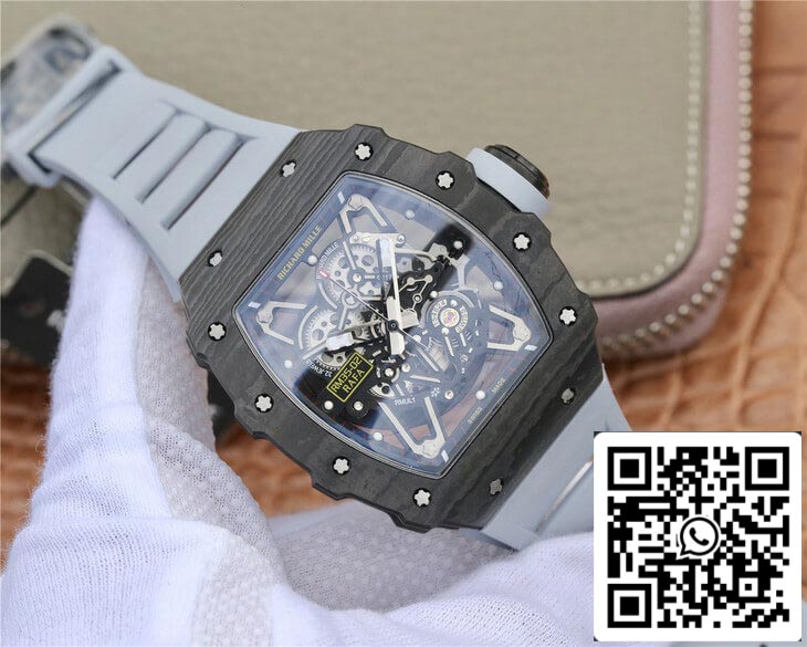 Richard Mille RM-035 KV Factory 1:1 Melhor Edição Fibra de Carbono Preto