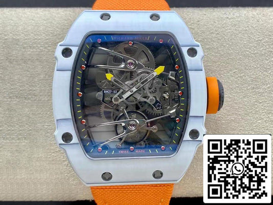 Richard Mille RM27-02 1:1 Meilleure édition RM Factory Skeleton Tourbillon Bracelet Orange