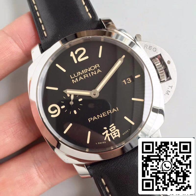 Panerai Luminor PAM498 VS Factory Montres mécaniques 1:1 Meilleure édition Suisse ETA P9000 Bracelet en cuir noir