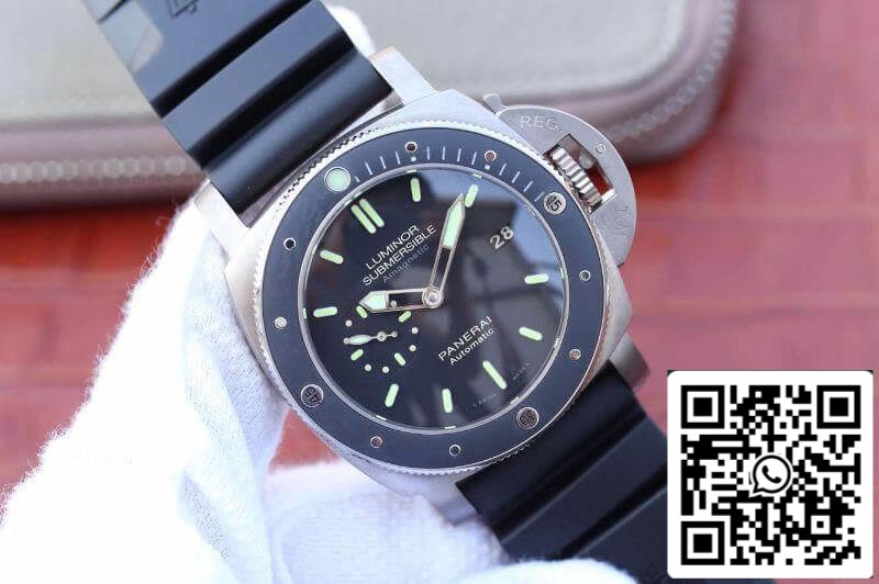 Panerai Luminor Submersible PAM389 VS usine 1:1 Meilleure édition suisse ETA P9000 Bracelet en caoutchouc noir