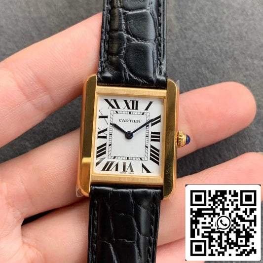 Cartier Tank W5200004 1:1 Melhor Edição K11 Mostrador Branco de Fábrica