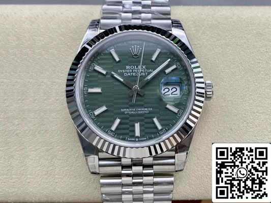 Rolex Datejust M126334-0030 41MM 1:1 Melhor Edição VS Factory Mostrador Verde