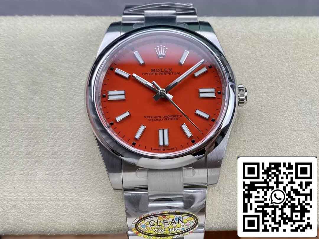 Rolex Oyster Perpetual M124300-0007 41MM 1:1 Best Edition Clean Factory Korallenrotes Zifferblatt