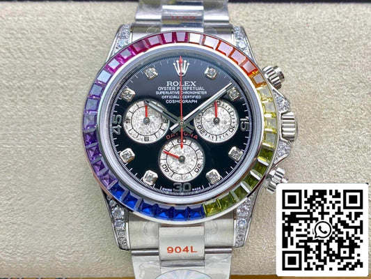 Rolex Daytona Cosmograph 116599 RBOW 1:1 Mejor Edición JH Factory Esfera Negra