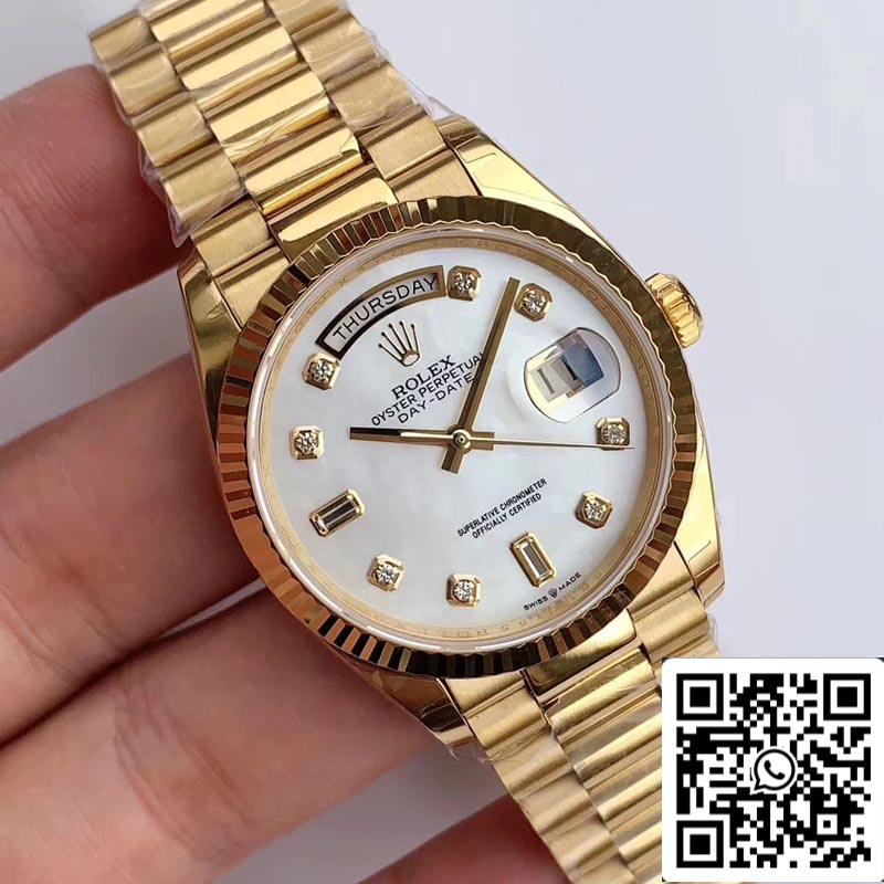 Rolex Day Date M128238 1:1 Meilleure édition EW Factory Diamond Scale Swiss ETA3255