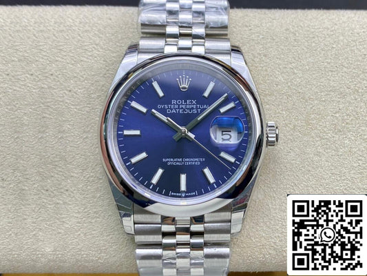 Rolex Datejust M126200-0006 1:1 Melhor Edição EW Factory Mostrador Azul