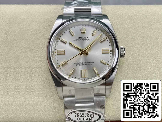 Rolex Oyster Perpetual M126000-0001 36MM 1:1 Melhor Edição Clean Factory Mostrador prateado