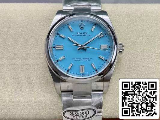 Rolex Oyster Perpetual M124300-0006 41MM 1:1 Melhor Edição Clean Factory Mostrador Azul Tiffany