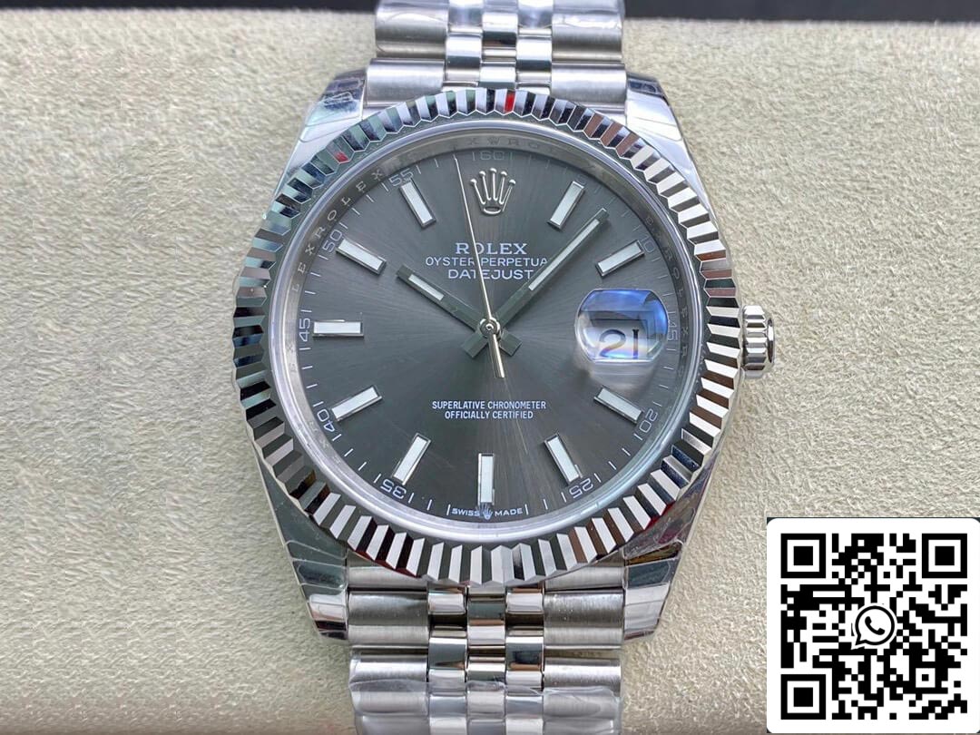 Rolex Datejust M126334-0014 1:1 Melhor Edição EW Factory Mostrador Cinza