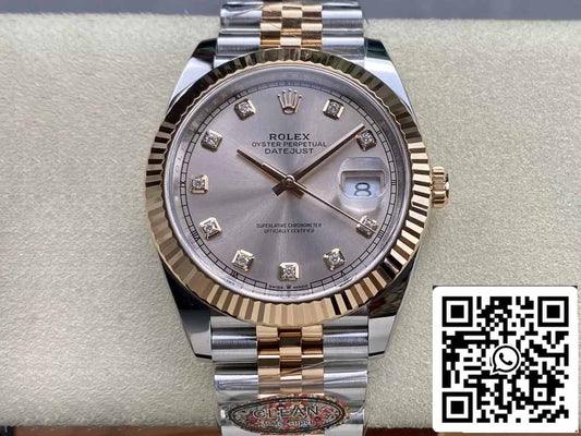 Rolex Datejust 41MM M126331-0008 1:1 Meilleure édition Clean Factory Or rose