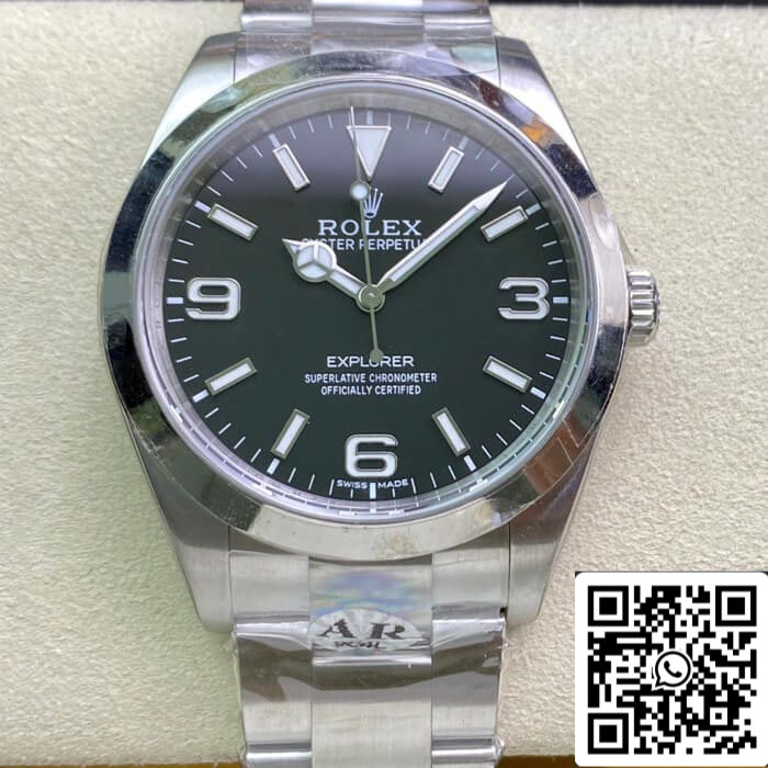 Rolex Explorer M214270-0003 39MM 1:1 Best Edition AR Factory quadrante nero