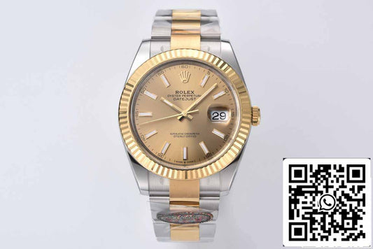 Rolex Datejust 41MM M126333-0009 Quadrante in oro di fabbrica pulita 1:1 Best Edition