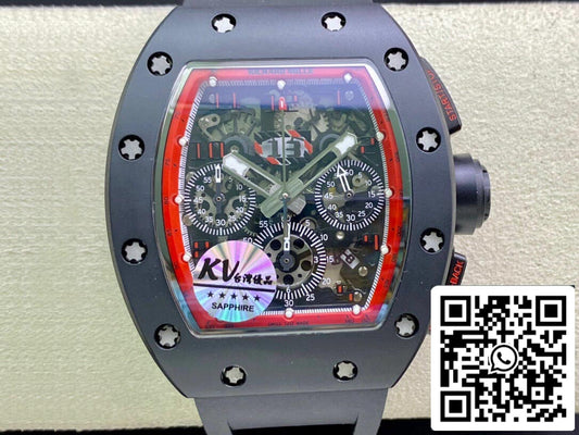 Richard Mille RM011 1:1 Best Edition KV Factory Keramik schwarzes Armband