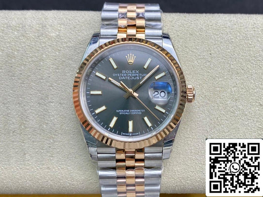 Rolex Datejust M126231-0013 1:1 Melhor Edição EW Factory Mostrador Cinza