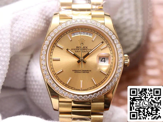 Rolex Day Date M228348RBR-0008 1:1 Meilleure édition EW Factory Or jaune 18 carats