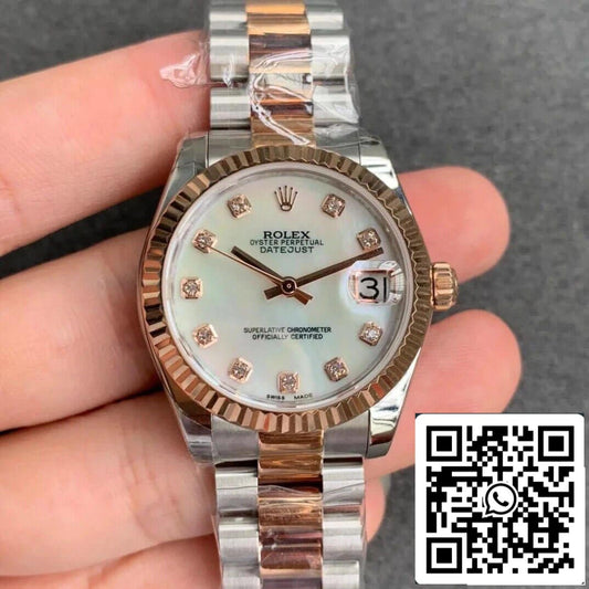 Rolex Datejust M278271-0025 1:1 Meilleure édition GS Factory Cadran serti de diamants