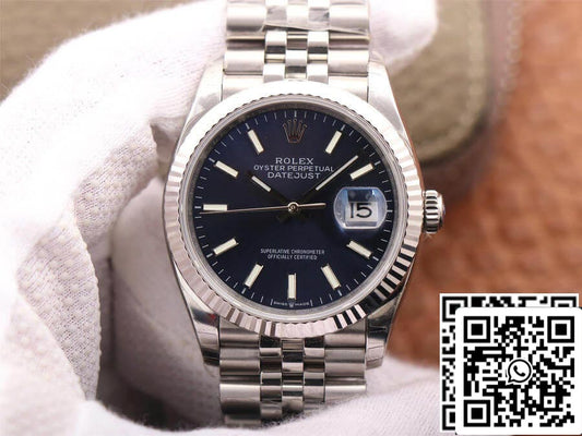 Rolex Datejust M126234-0017 1:1 Melhor Edição EW Factory Mostrador Azul