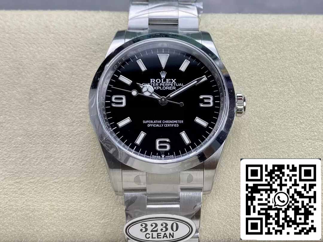 Rolex Explorer M124270-0001 36MM 1:1 Melhor Edição Clean Factory Mostrador Preto