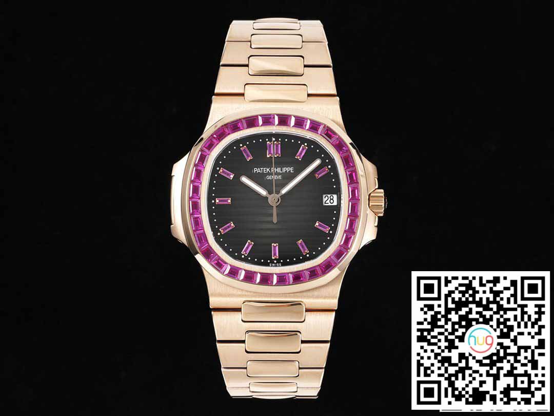 Patek Philippe Nautilus 5711 1:1 Meilleure édition GR Factory Lunette en or rose et diamant