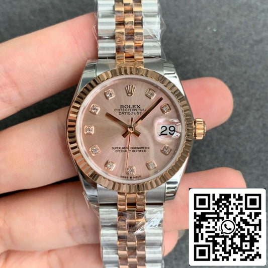 Rolex Datejust M278271-0024 1:1 Meilleure édition GS Factory Cadran en or rose