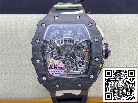 Richard Mille RM-011 1:1 Best Edition KV Factory V2 Carbonfaser-Tarnband