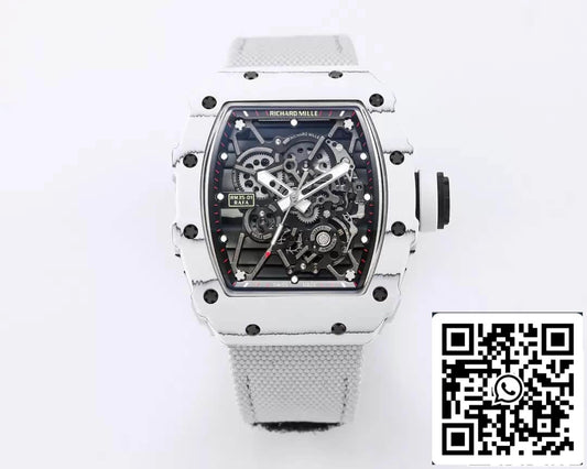 Custodia in fibra di carbonio bianca Richard Mille RM35-01 1: 1 Best Edition BBR Factory