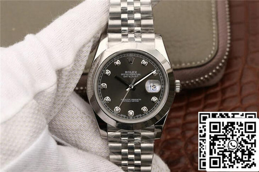 Rolex Datejust M126300 1:1 Melhor Edição EW Factory Mostrador Cinza