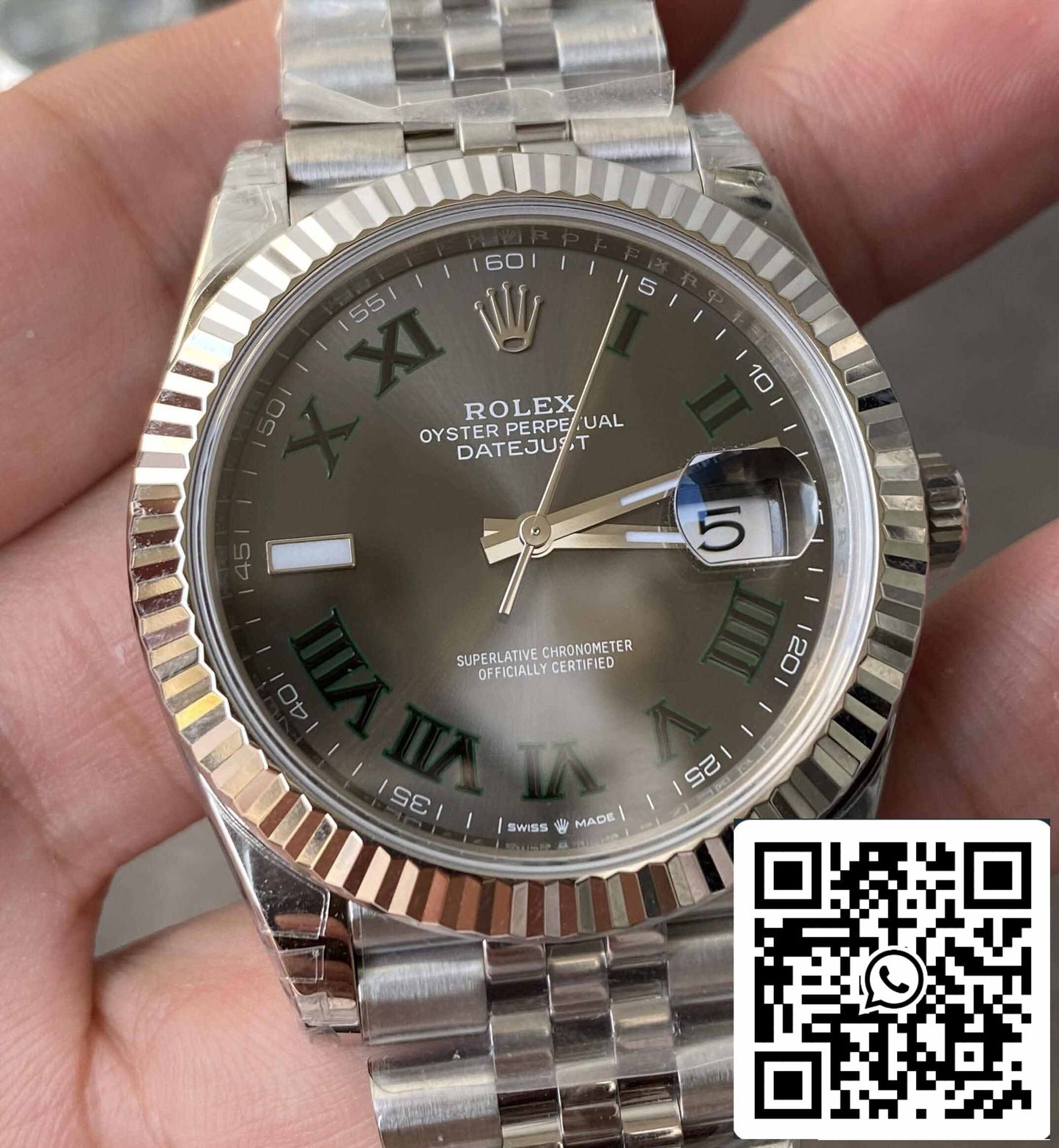 Rolex Datejust M126334-0022 41MM 1:1 Melhor Edição VS Factory Mostrador Verde