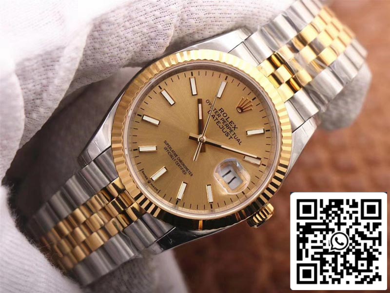 Rolex Datejust M126233-0015 1:1 Best Edition EW Factory Champagne Dial Swiss ETA3235