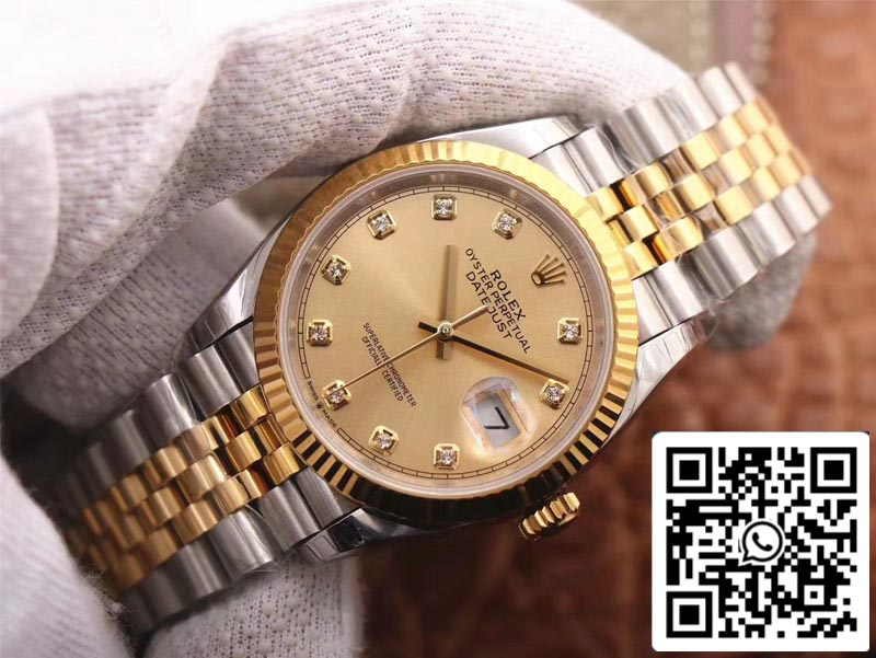 Rolex Datejust M126233-0017 1:1 Best Edition EW Factory Quadrante champagne svizzero ETA3235