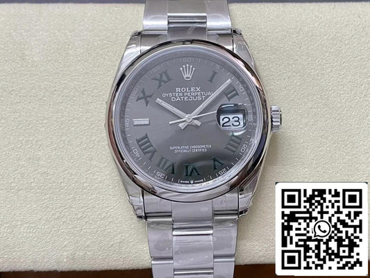 Rolex Datejust M126200-0018 36MM 1:1 Meilleure édition VS Cadran gris d'usine