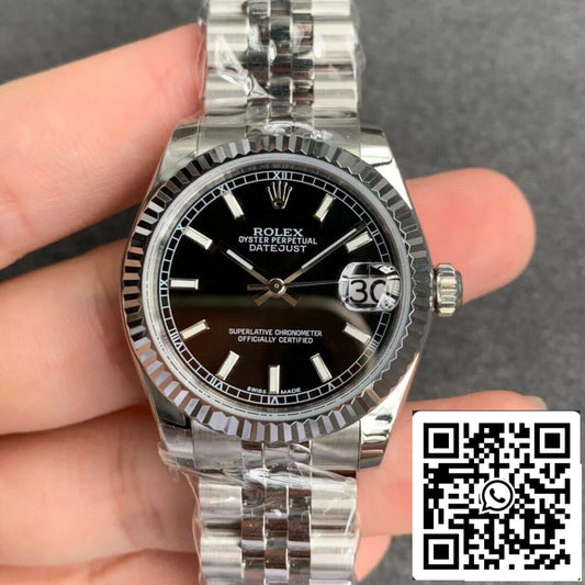 Rolex Datejust M178274-0004 1:1 Mejor edición GS Factory esfera negra