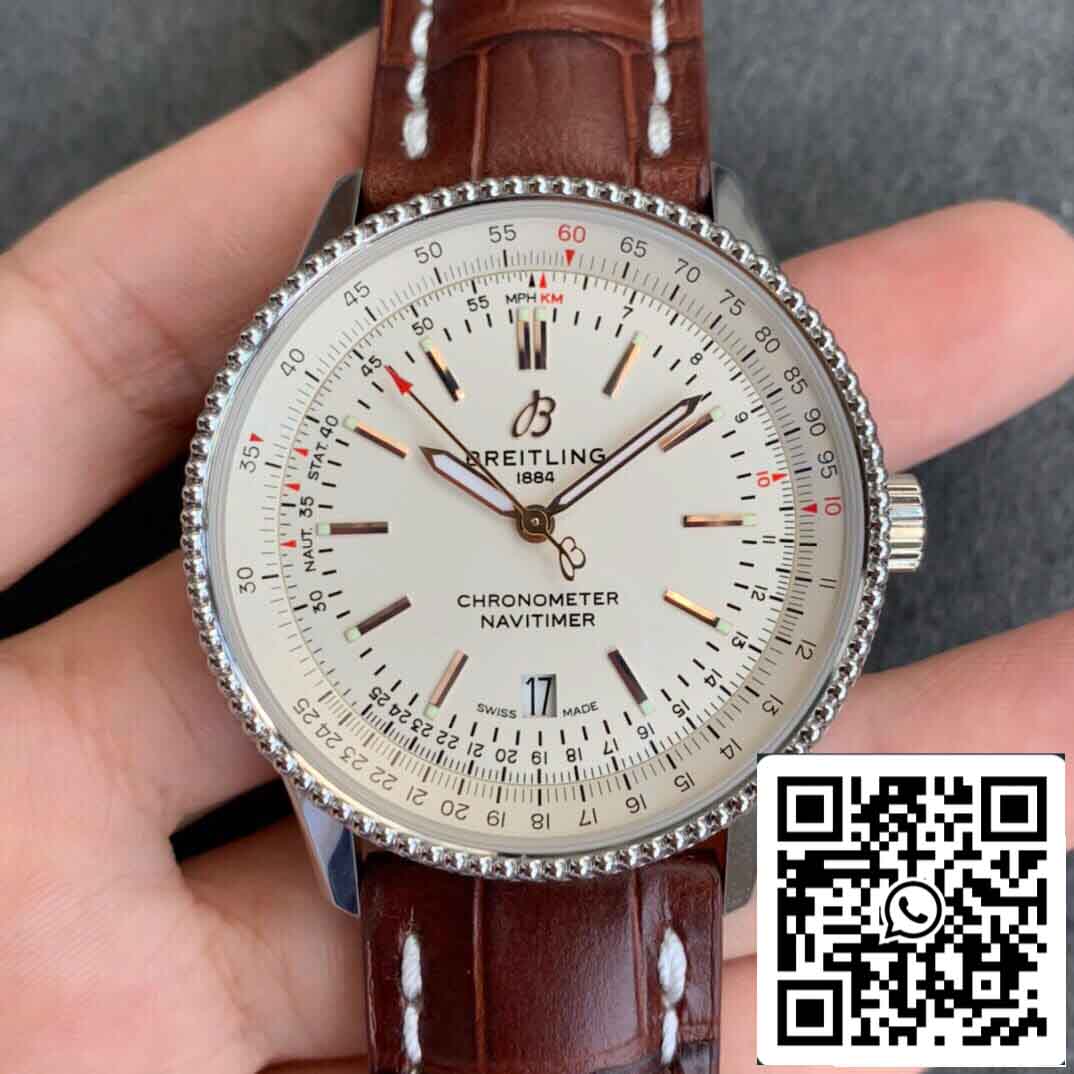 Breitling Navitimer 1 A17326211G1P2 1:1 Meilleure édition V7 Factory Cadran argenté