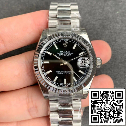 Rolex Datejust M178274-0034 1:1 Mejor edición GS Factory esfera negra